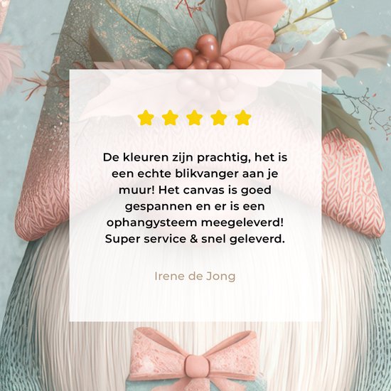 Canvas schilderij 30x40 cm - Exclusieve wanddecoratie Kerstgnome - Cadeau - Groen - Muurdecoratie woonkamer - Kamer decoratie - Schilderijen op canvas - Kerstdecoratie voor binnen - Kerstversiering - Kerstmis versiering