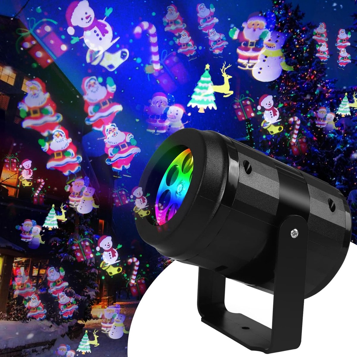 Daity Halloween-projectorverlichting - Halloween LED-projectorverlichting - bewegende schedelpompoenprojectorverlichting - landschapsverlichting voor binnendecoraties voor Halloween-feestjes - schakelbaar - 6 dia's