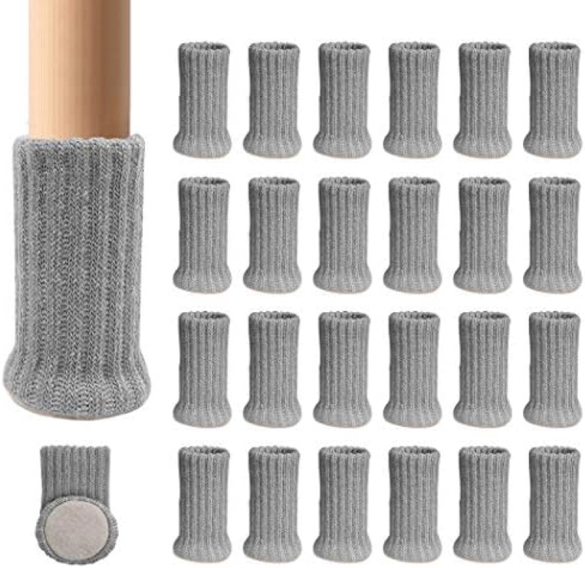 PolkaHome Stoelpoten Beschermers Set - 24 Stuks Antislip Vloerbeschermers