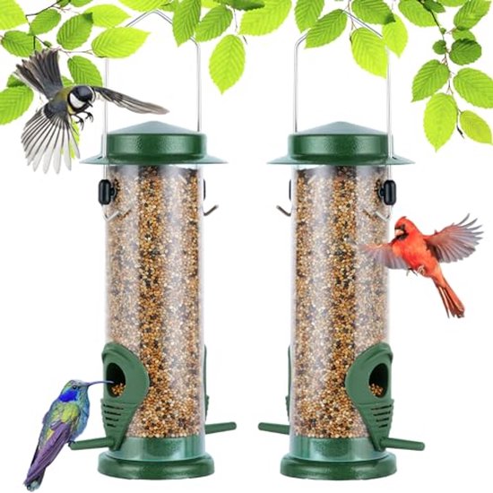 Gogogmee Voederhuis Voor Wilde Vogels Voor Buiten Stevige Hangende Voederbak Voor Kolibries Voor in De Tuin