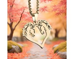 My Sweet Romance® - Ketting met 2 Paarden - Goudkleurig
