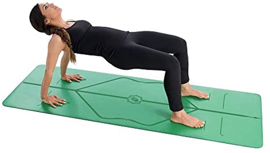 Milieuvriendelijke antislip yogamat met uitlijningsmarkeringen - Perfect voor elke yogi — afbeelding 4