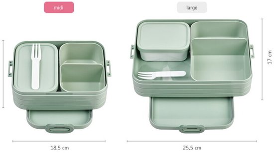 Mepal - Boîte à lunch bento Take a Break midi - y compris boîte à bento - Bleu vif - Boîte à lunch pour adultes