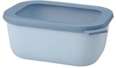 Mepal – Multi bol Cirqula rectangulaire 1500 ml – Mag au congélateur, au micro-ondes et au lave-vaisselle – Bleu nordique – Convient comme récipient de préparation de repas