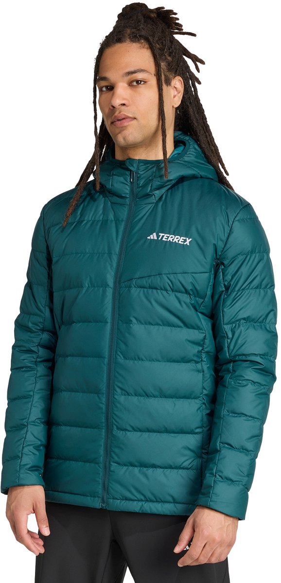adidas TERREX Terrex Multi Licht CLIMAWARM Donsjack met Capuchon Heren Groen