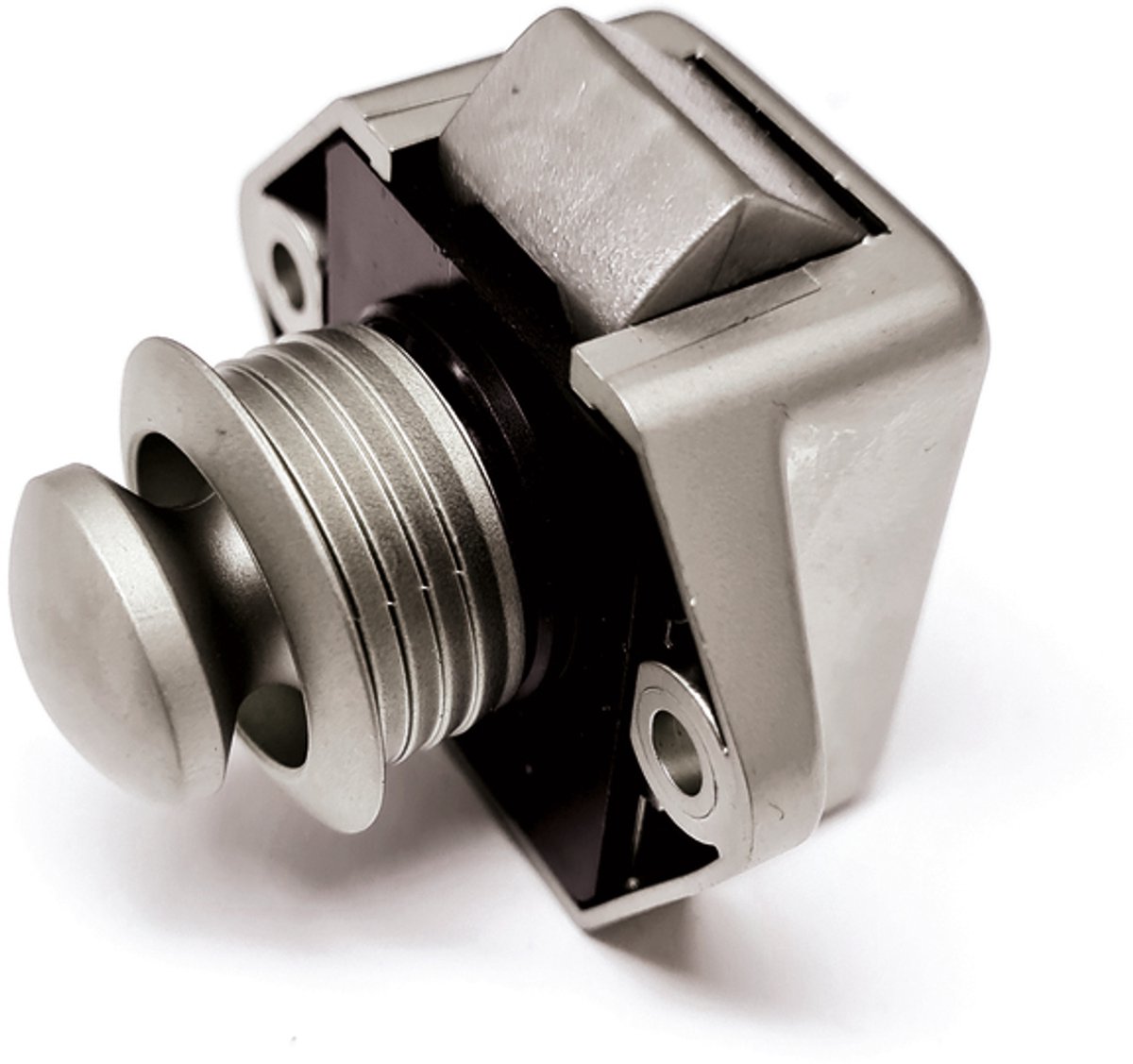 Drukslot (pushlock) klein zilver dubbelwerkend