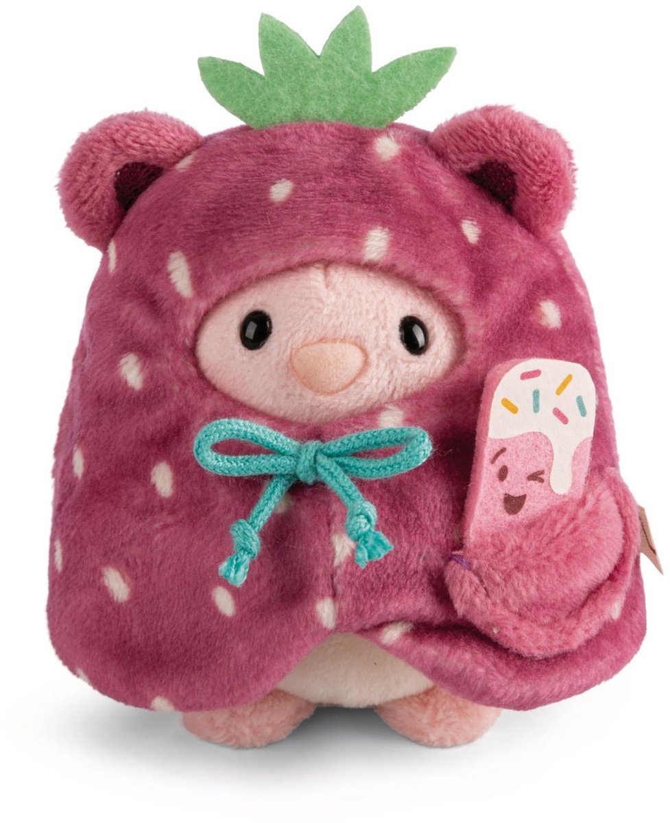 Nici knuffel mymochi Hase Pibu pluche 8 cm met softeis sleutelhanger.