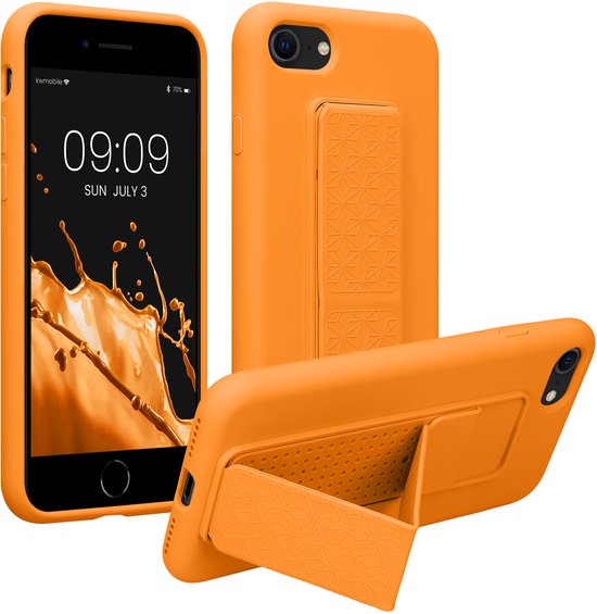 Coque arrière kwmobile pour smartphone - compatible avec Apple iPhone SE (2022) / iPhone SE (2020) / iPhone 8 / iPhone 7 - 1 coque de protection en plastique - Couleur orange fruité