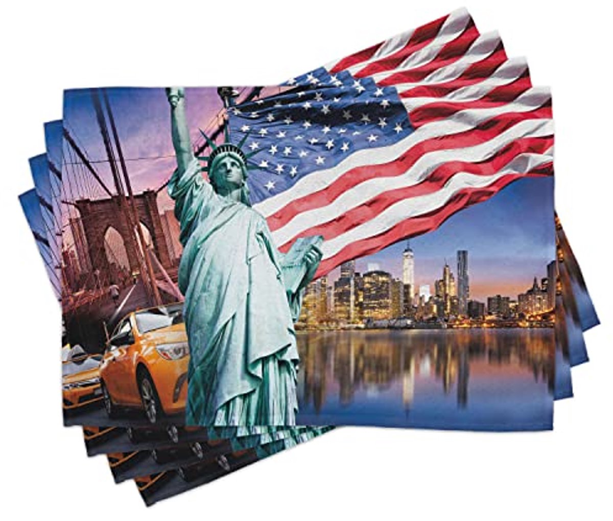 Verdere Staten Placemat Set van 4 - Wasbare Stoffen Eettafel Accenten