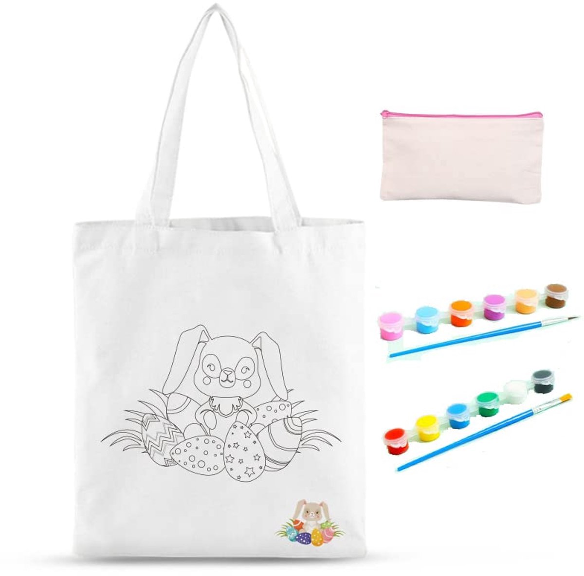 Doe-het-zelf Schilderij Canvas Boodschappentas - Herbruikbare Mode Tas voor Kinderen