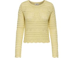 Jacqueline de Yong Trui Jdysun Lay L/s Boatneck Pullov. Knt 15287384 Double Cream Dames Maat - M