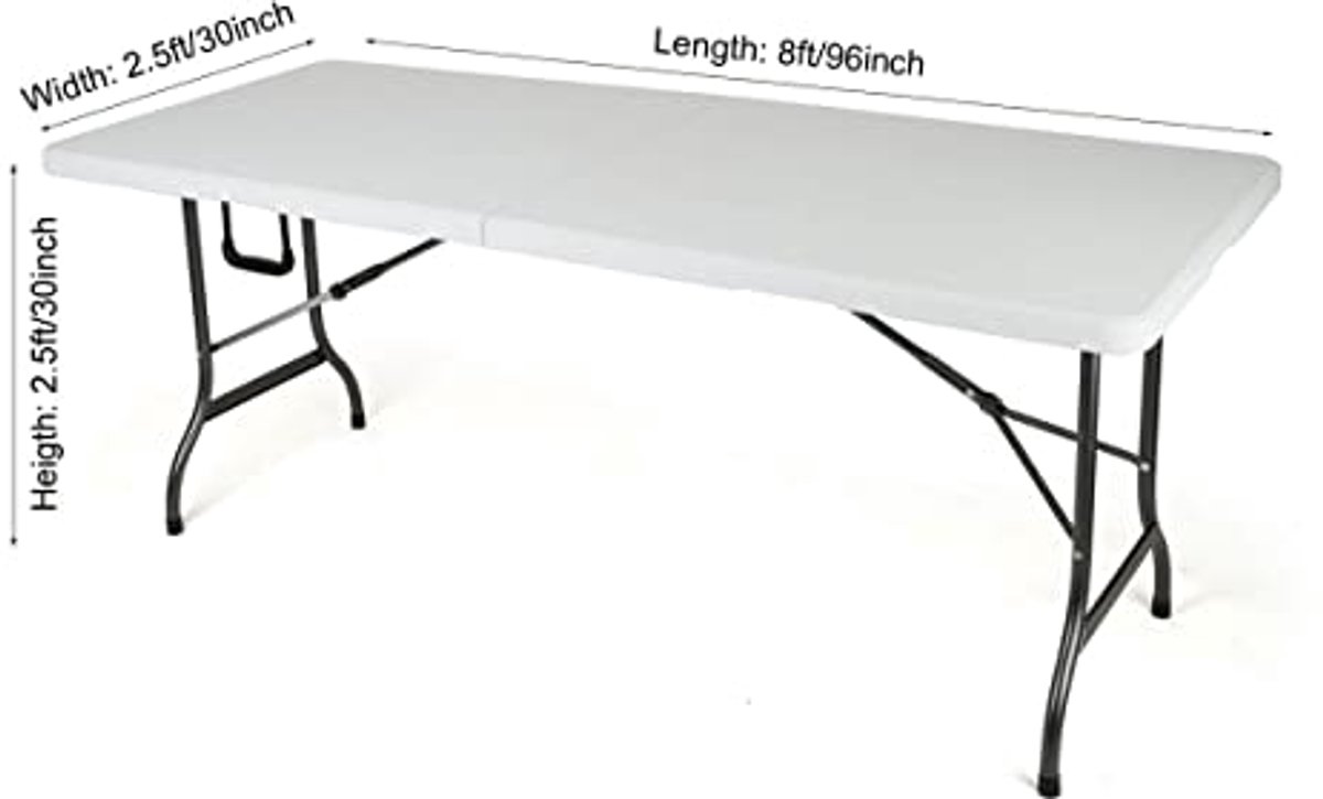 Stretch Tafelkleed 8ft Wit - 2 Stuks voor Evenementen en Feesten