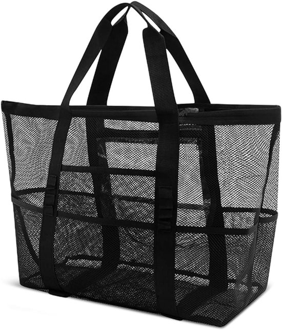 Beach Toy Mesh Bag, Mesh Beach Bag Extra grote strandtassen, opvouwbare