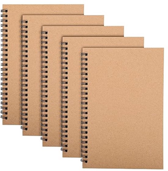 ZCZN A5 Gelijnde Notitieboek, 12 Pack Spiraal Notitieboeken voor School, Studie, Kantoor Gebruik, 120 Pagina's/60 Vellen