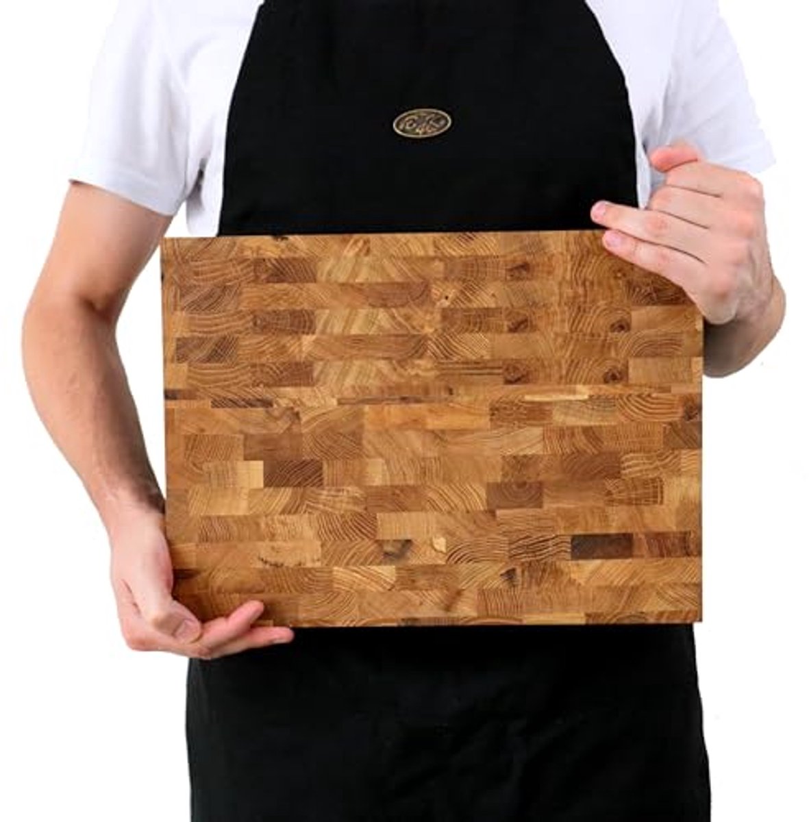 Eikenhouten Snijplank 37L x 27B cm met Antislip Voetjes - Duurzaam en Antibacterieel