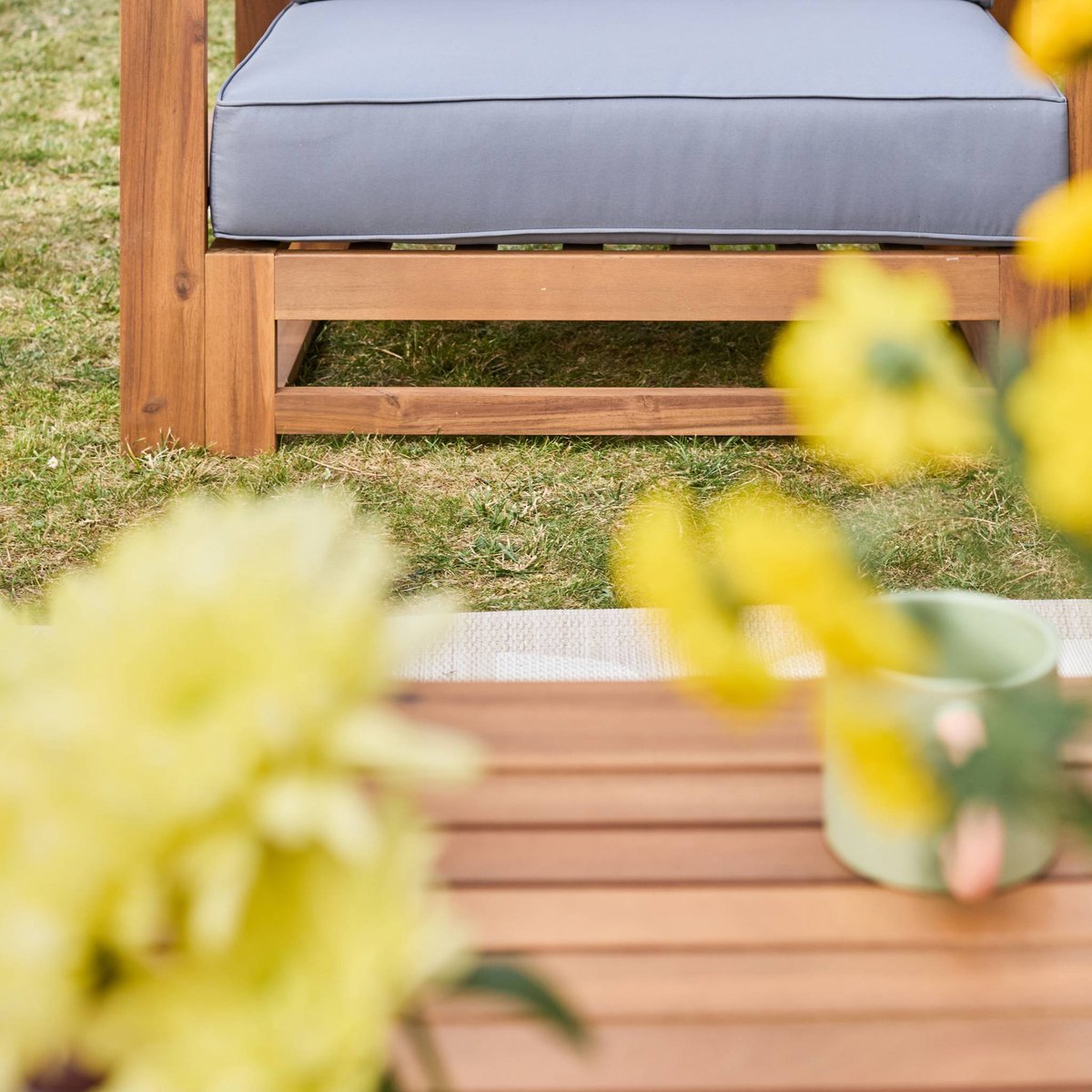 sweeek - Tuinset van hout voor 5 personen - mendoza - bank, fauteuils en salontafel van acacia, 6 modulaire elementen, design – foto 6