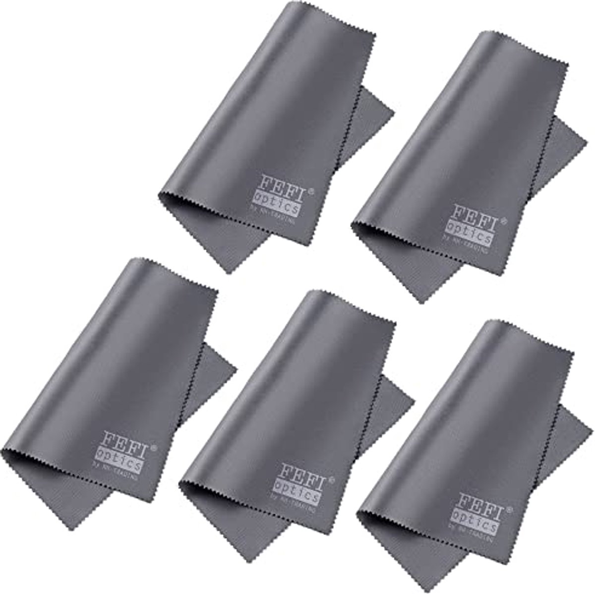 Set van 5 microvezeldoeken 15 x 18 cm voor brillen, smartphones, laptops en camera lenzen