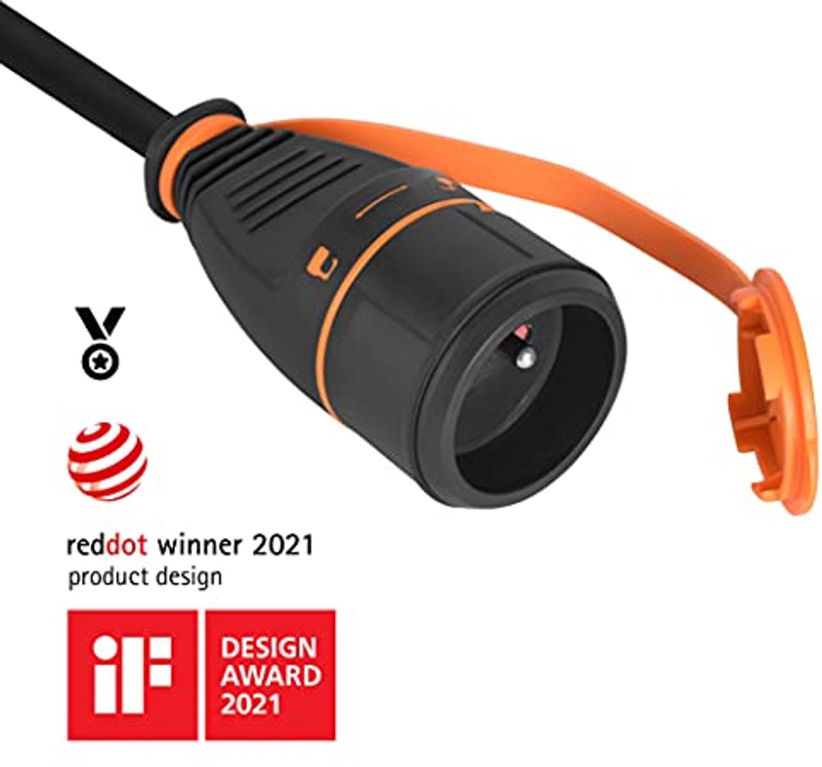 Verlengkabel 5 m met Vergrendelingssysteem - IP44 Rubber H07RN-F 3G1,5 mm