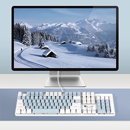 Ccylez Gaming-toetsenbord, USB-bedraad gaming-toetsenbord met 104 Ccylez Gaming-toetsenbord, USB-bedraad gaming-toetsenbord met 104