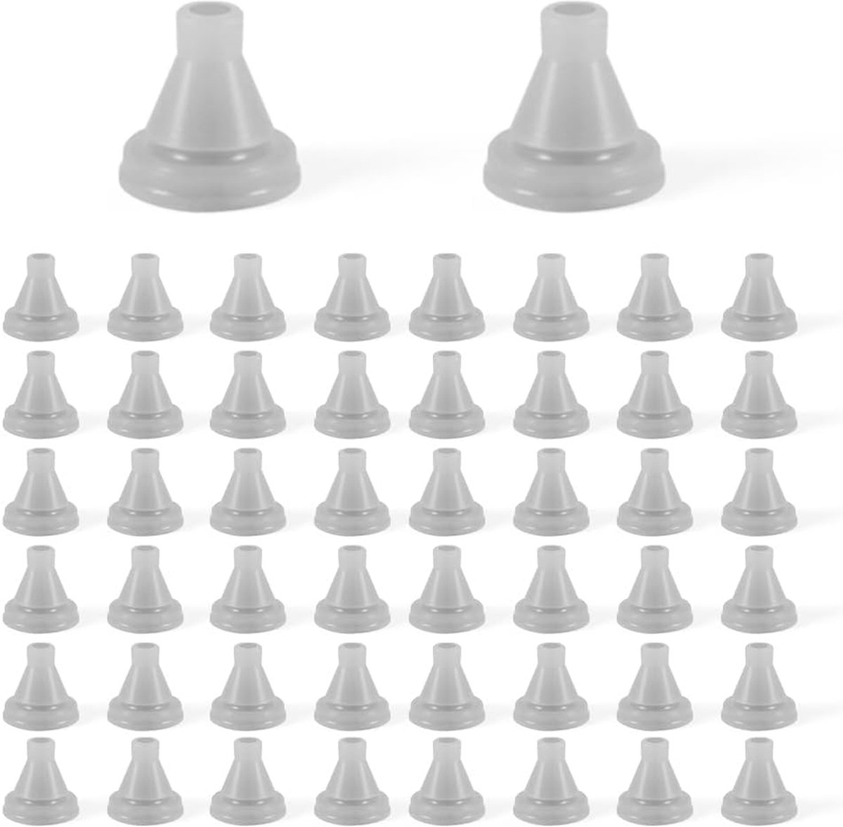 50 Silicone Douchekop Sproeiers - Vervangende Sproeigaten voor 4 mm Gatdiameter