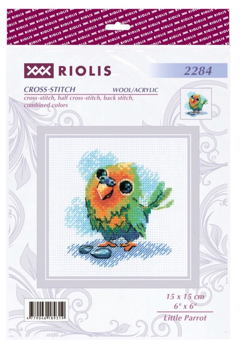 Borduurpakket 2284 Little Parrot - RIOLIS