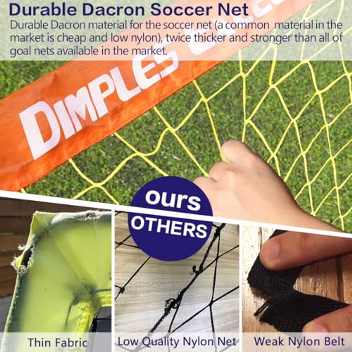 Pop-up Voetbaldoelen voor Kinderen - Tuin Voetbaldoel in Oranje en Zwart