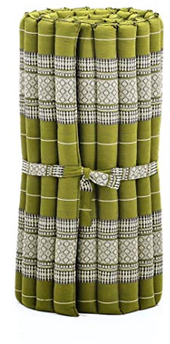 Opvouwbaar Matras - Japanse Futon - Tatami Mat - Gasten Vloerbed - Camping Matras - Thaise Massage Mat - Kapok Gevuld - Groen van Kunna. — afbeelding 2
