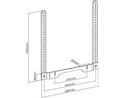 TV Soundbar Houder voor Draaibare en Kantelbare TV's - Geschikt voor Sonos Ray - Max. Draagvermogen 2 kg