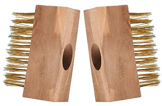 2pcs Patio Weed Wire Brush Head - Steel Bristles Weeding Tool for Block Pavement Cleaning van Merkloos	 — afbeelding 3