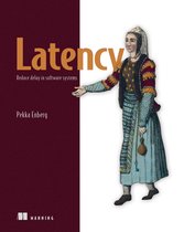 Boekomslag: 'Latency' met afbeelding van een vrouw in historische klederdracht, hand uitgestoken.