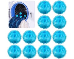 ECTEATOY® 12-pack - Wasballen voor wasmachine - 5 cm diameter - Verwijdert haar en vlekken - Anti-pluis - Wasbollen - Anti haar - Ook geschikt voor dierenharen - Blauw