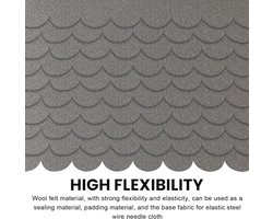 Roof Felt for Bird House, 53 Pieces Self Adhesive Roofing Felt Shingles Mini Roof Shingles with 2mm Adhesive Layer, Waterproof Roof Shingles for Bird House, for Nesting Box, Rabbit Hutch, Insect Hotel