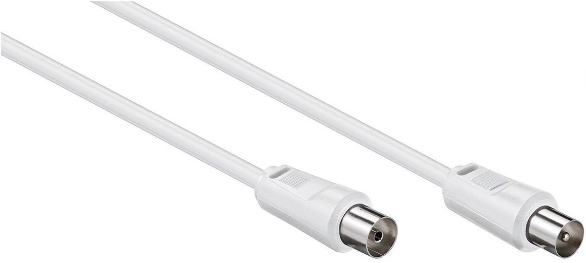 IEC (m) - IEC (v) coaxkabel / recht - wit - 0,50 meter