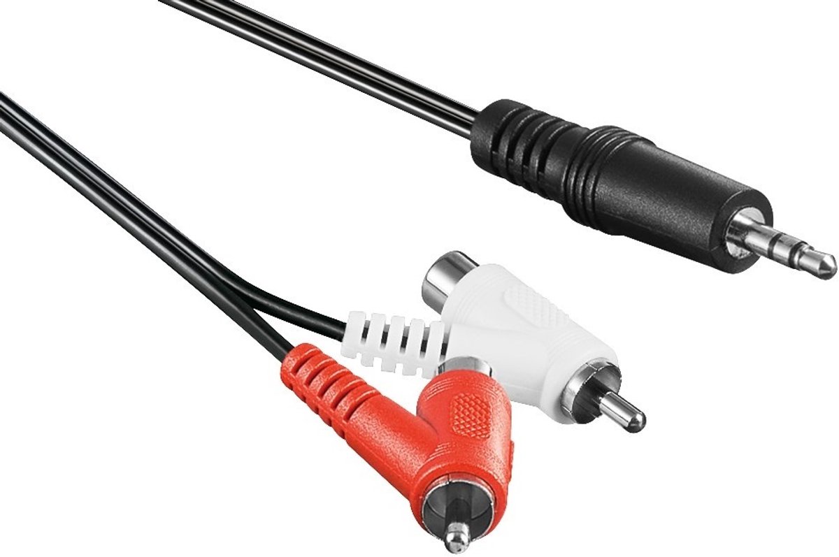 3,5mm Jack - Tulp (m + v) stereo audio kabel - 1,5 meter