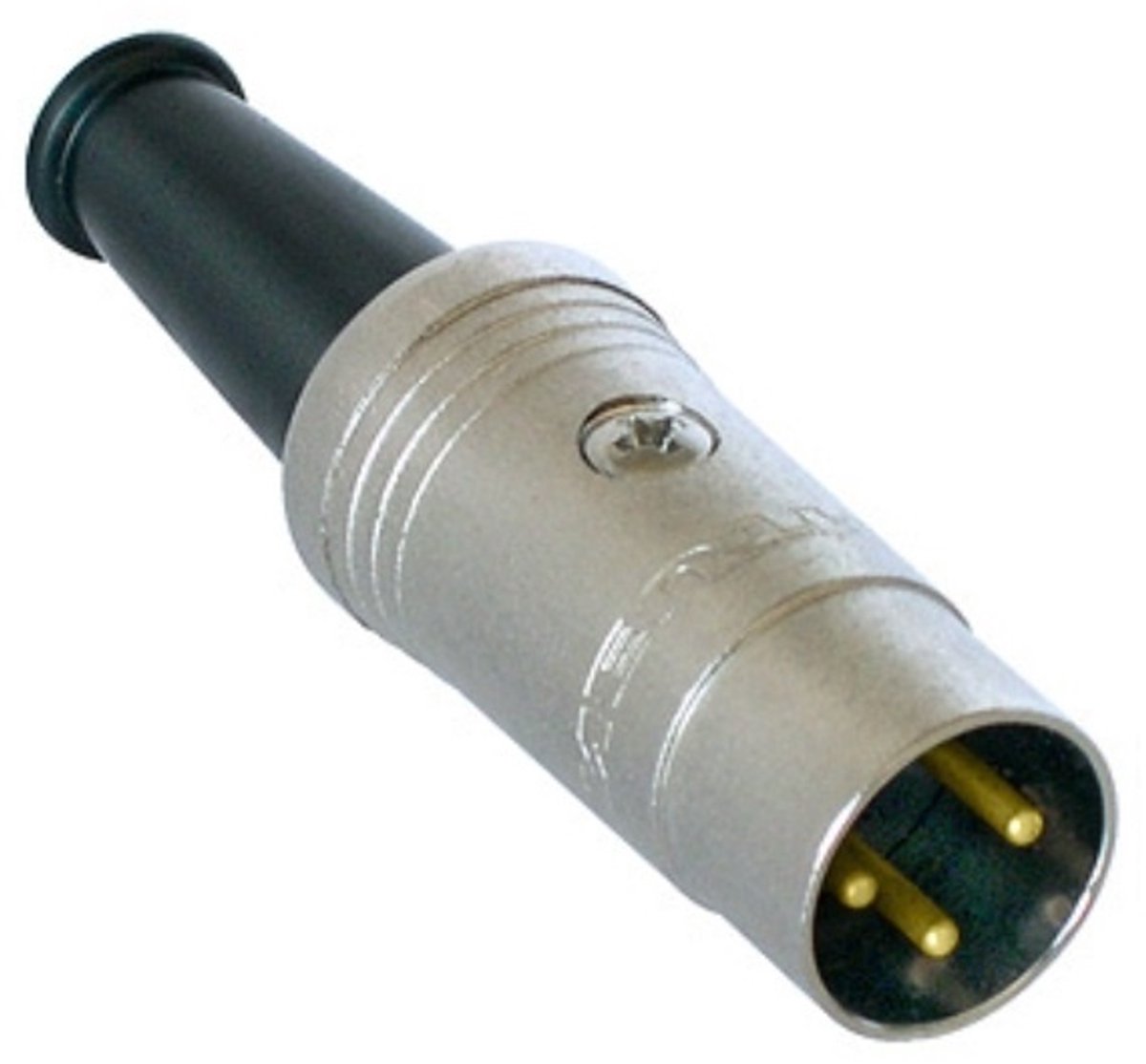 REAN NYS321G DIN 3-pins (m) connector / metaal/verguld