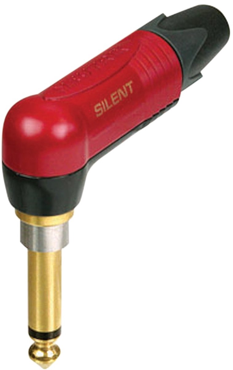 Neutrik NP2RX-AU-SILENT 6,35mm Jack (m) gitaar connector / haaks - metaal - 2-polig / mono