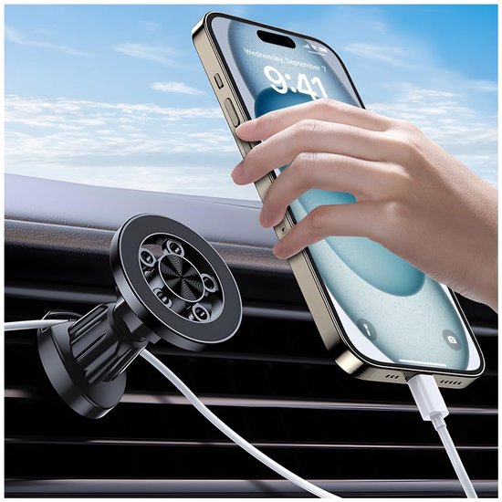 Auto Telefoonhouder voor Land Rover Range Rover Sport 2018-2022, 360° Draaibare auto Telefoonhouder, Stabiele Antislip Opvouwbare Telefoonhouder, auto Houder Accessoires,A Black