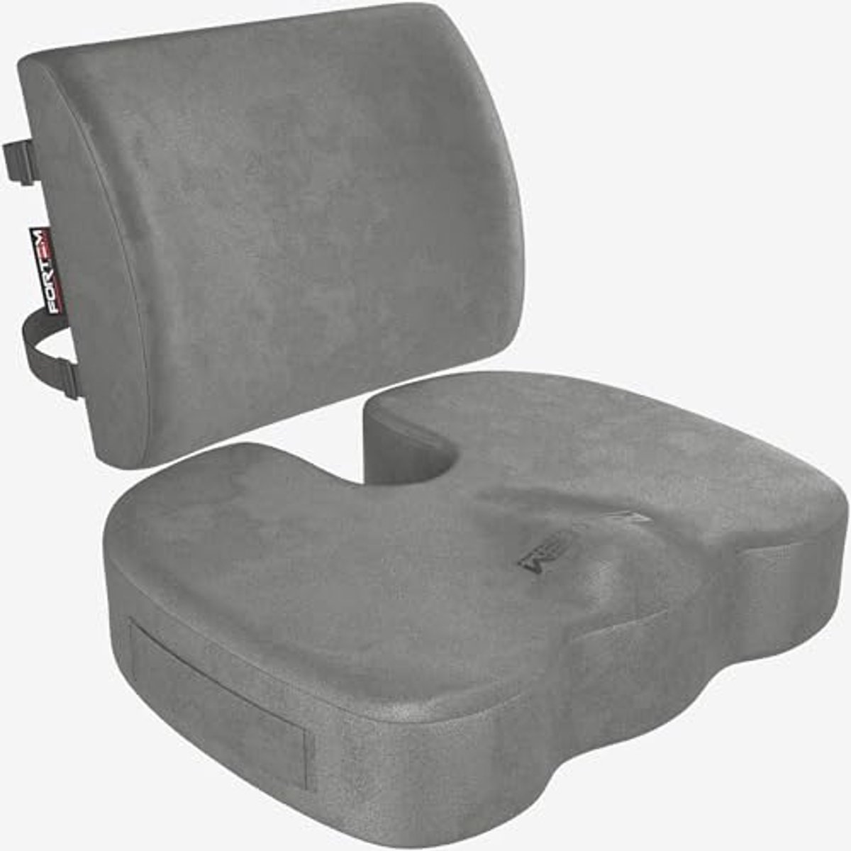 Zitkussen en Lendensteun voor Bureaustoel - Memory Foam en Antislip