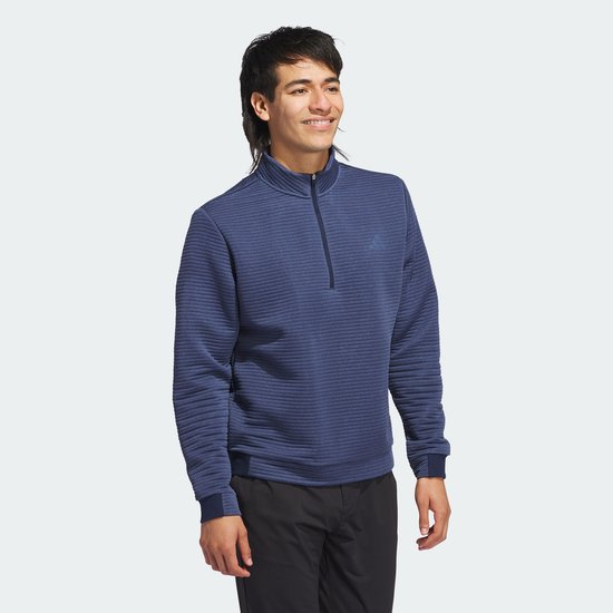 adidas Performance Ultimate365 DWR Textured Pullover met Korte Rits - Heren - Blauw van adidas — afbeelding 3