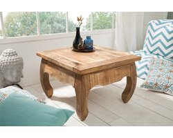 Massieve salontafel OPIUM ANTIQUE Bijzettafel van natuurlijk mangohout 60 cm - 38638
