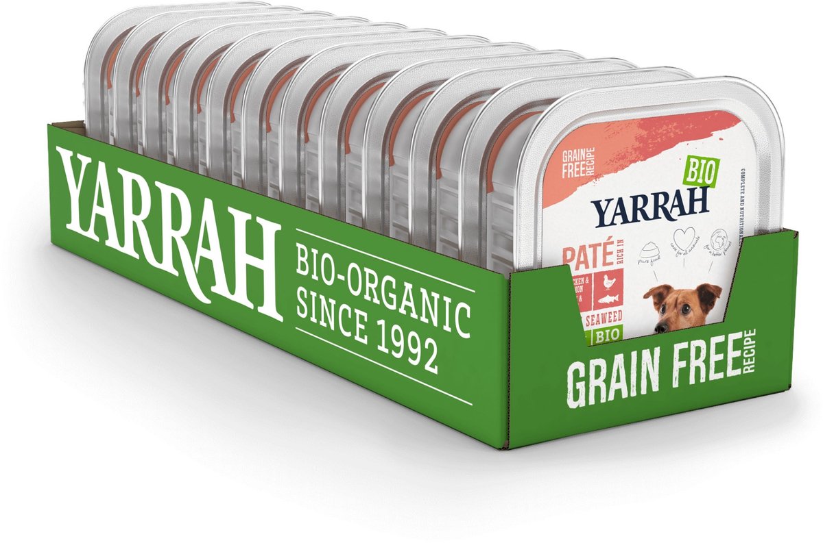Yarrah Yarrah Bio Hondenvoer Paté Kip & Zalm 150 gr