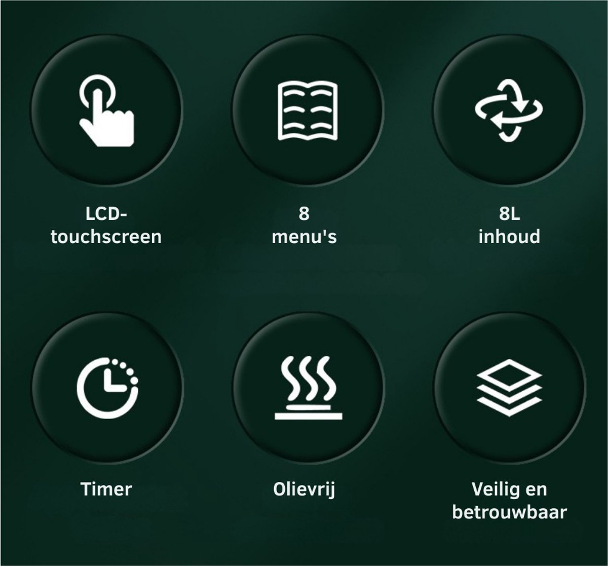 Livista Airfryer XXL met Dubbele Lade - 6L - 1400W - Zwart - afbeelding 3