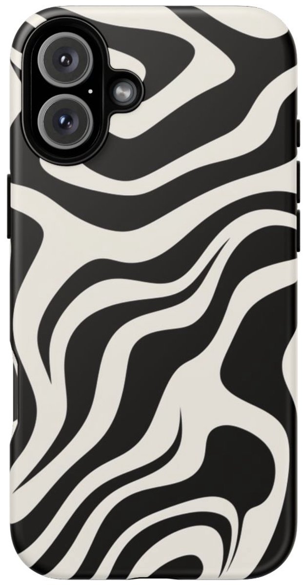 Zwart-Wit Abstract Zebra-Patroon – Telefoonhoesje Geschikt voor iPhone 16 Plus