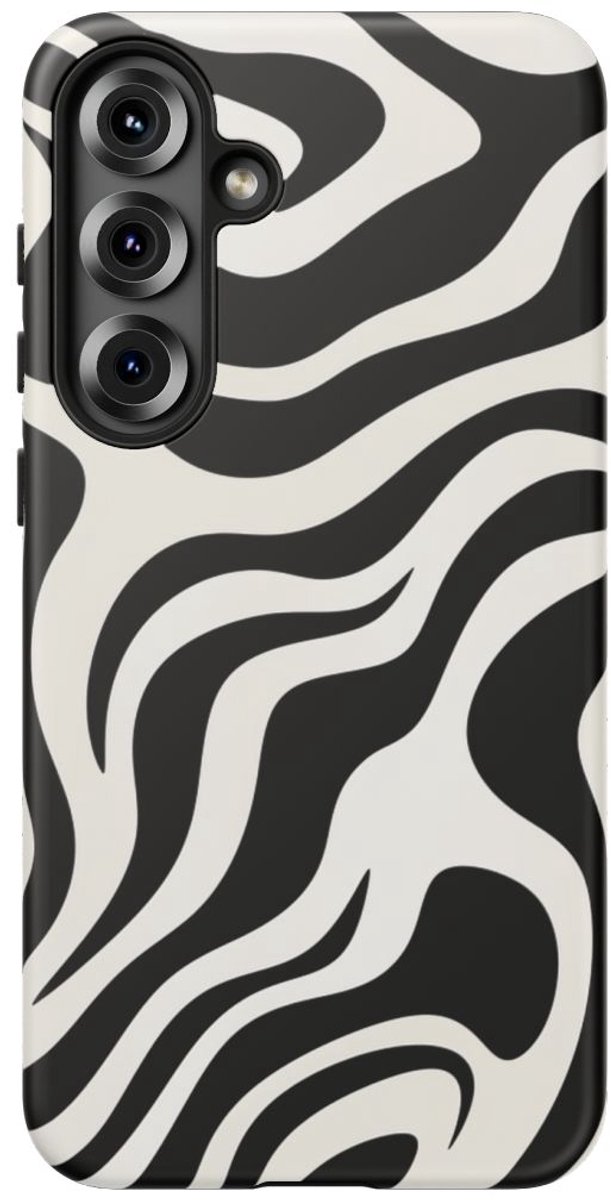 Zwart-Wit Abstract Zebra-Patroon – Telefoonhoesje Geschikt voor Samsung Galaxy S25 Plus