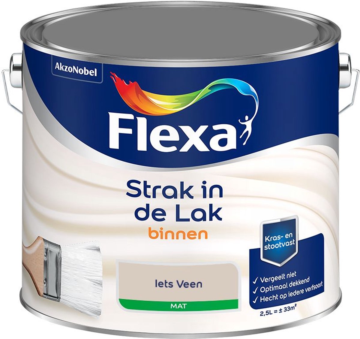 Flexa - Strak in de Lak Binnenlak Mat - Iets Veen - Mengverf - 2.5 L