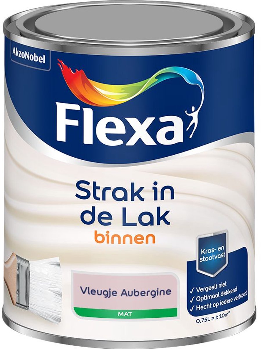 Flexa - Strak in de Lak Binnenlak Mat - Vleugje Aubergine - Mengverf - 0.75 L