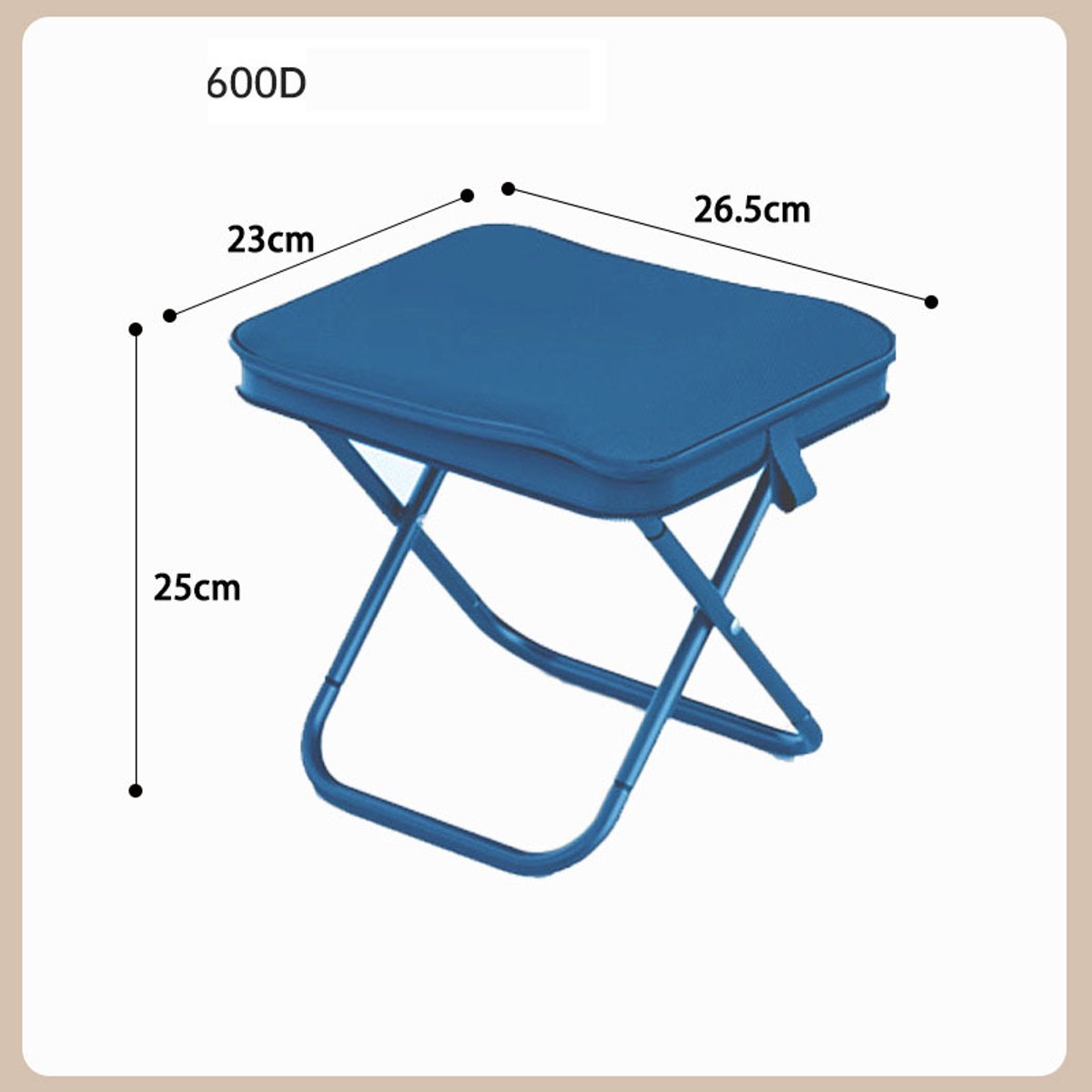 Outdoor camping vissen draagbare mini opvouwbare kleine kruk pen tas kruk trompet clutch, blauw