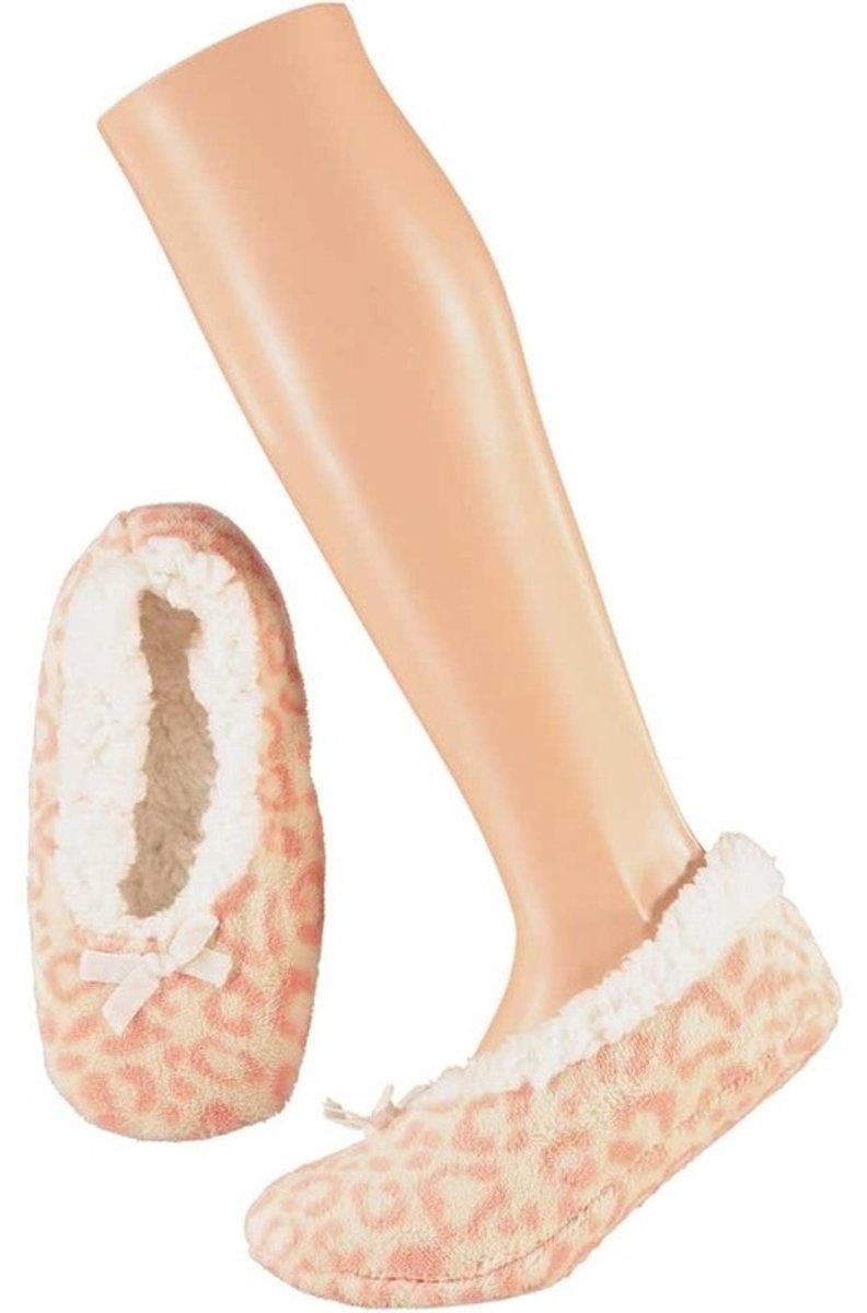 Apollo Ballerina pantoffels sloffen dierenprint kinderen luipaard roze