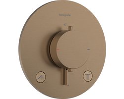 hansgrohe Ecostat Comfort S - Inbouwthermostaat - Ecostat thermostaat - voor 2 functies - Brushed Bronze