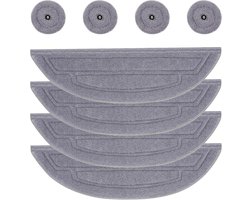 S8 MaxV Ultra wisserdoeken gescht voor Roborock S8 MaxV Ultra robotstofzuiger, vervangende dweilmop microvezel, zacht, wasbaar en herbruikbaar, 4 dubbele geluidstrillingsmodules, dweilpad en 4 ronde
